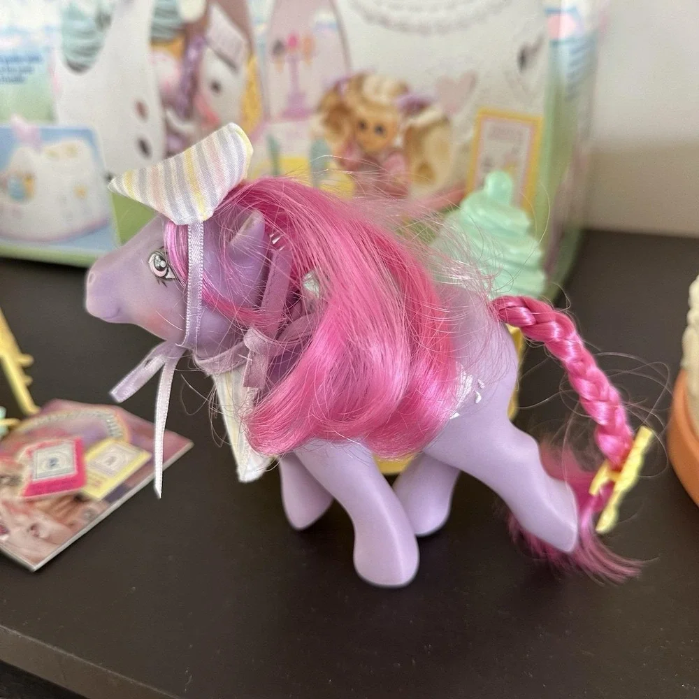 VTG 1986 My Little Pony Satin Slipper Sweet Shoppe Playset Scoops WITH BOX